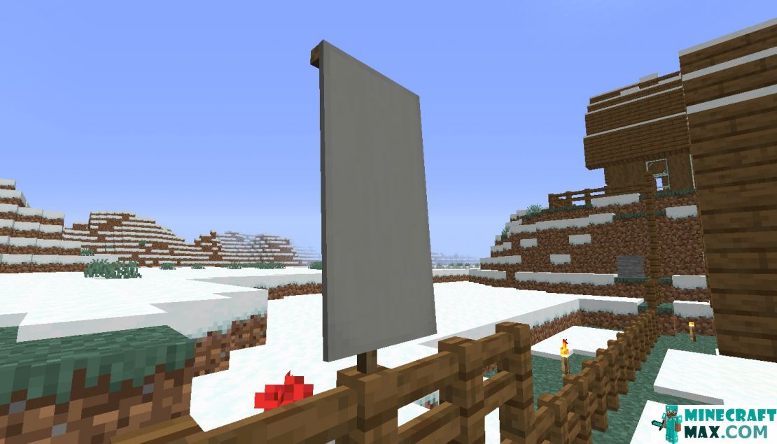 How to make Light gray flag in Minecraft | Screenshot 1