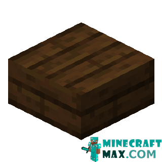 Dark oak slab in Minecraft