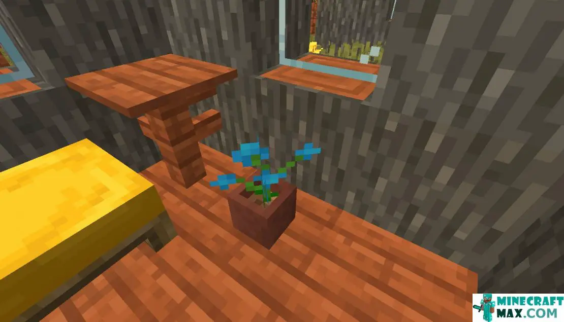 How to make Blue orchid in a pot in Minecraft | Screenshot 1