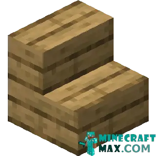 Oak steps in Minecraft