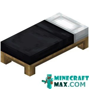 Black bed in Minecraft