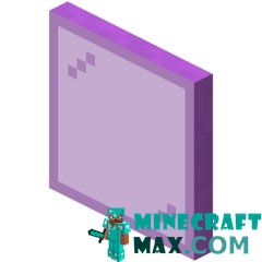 Magenta glass panel in Minecraft