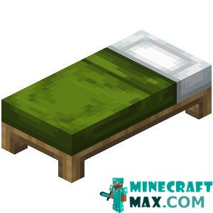 Green bed in Minecraft