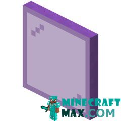 Purple glass panel in Minecraft