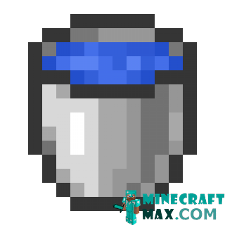 A bucket of water in Minecraft