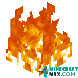 The fire in Minecraft