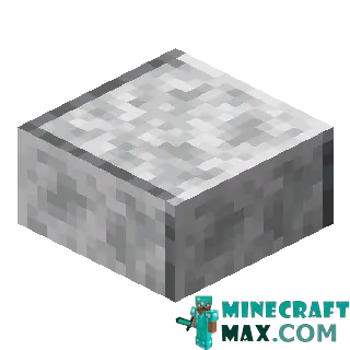 Polished diorite slab in Minecraft