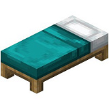 How to craft Turquoise bed in Minecraft