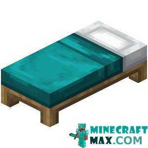 Turquoise bed in Minecraft