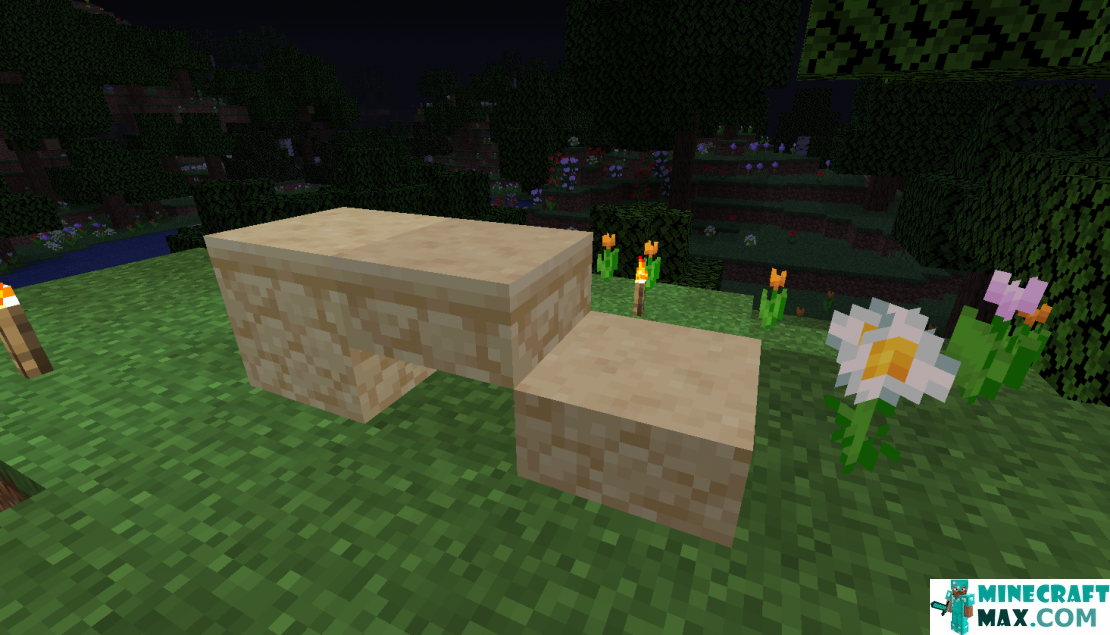 How to make Sandstone slab in Minecraft | Screenshot 1