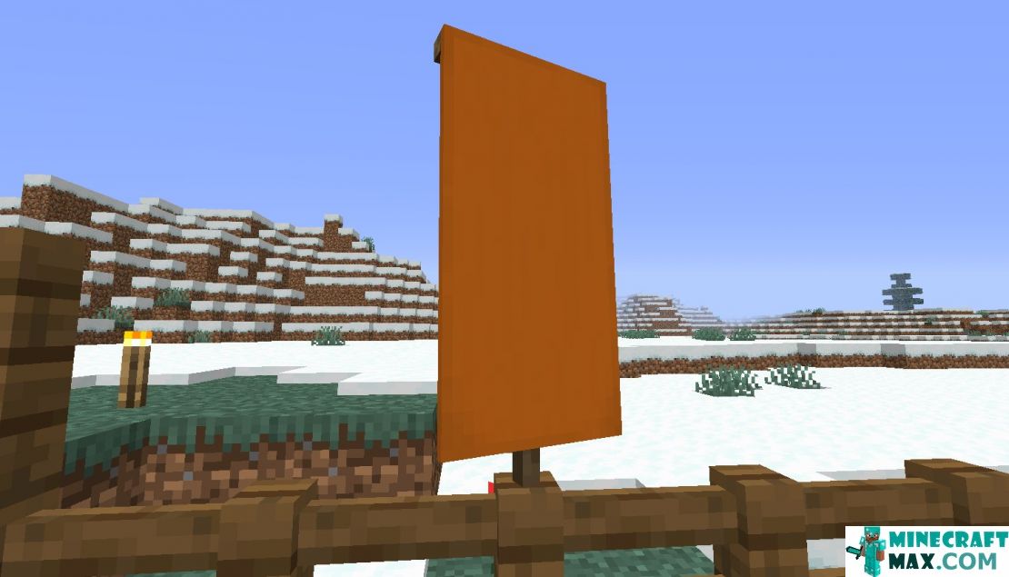 How to make Orange flag in Minecraft | Screenshot 1