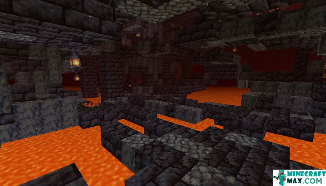 How to make Polished black brick steps in Minecraft | Screenshot 2