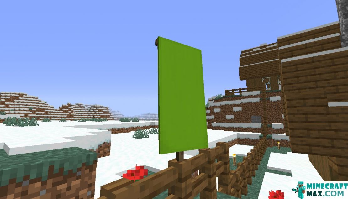 How to make Lime flag in Minecraft | Screenshot 1