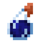Explosive water bottle in Minecraft