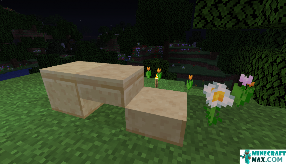 How to make Smooth Sandstone Slab in Minecraft | Screenshot 1