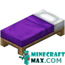 Purple bed in Minecraft