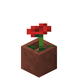 How to craft Poppy in a pot in Minecraft