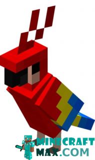 A parrot in Minecraft
