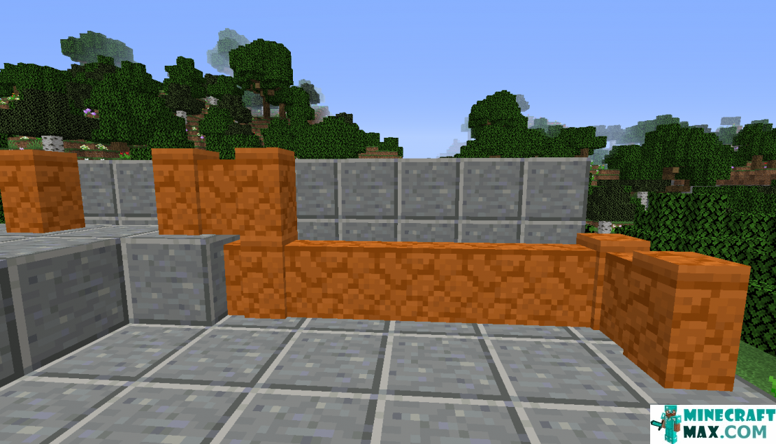 How to make Red sandstone fence in Minecraft | Screenshot 1