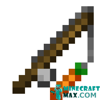 Fishing rod with carrot in Minecraft