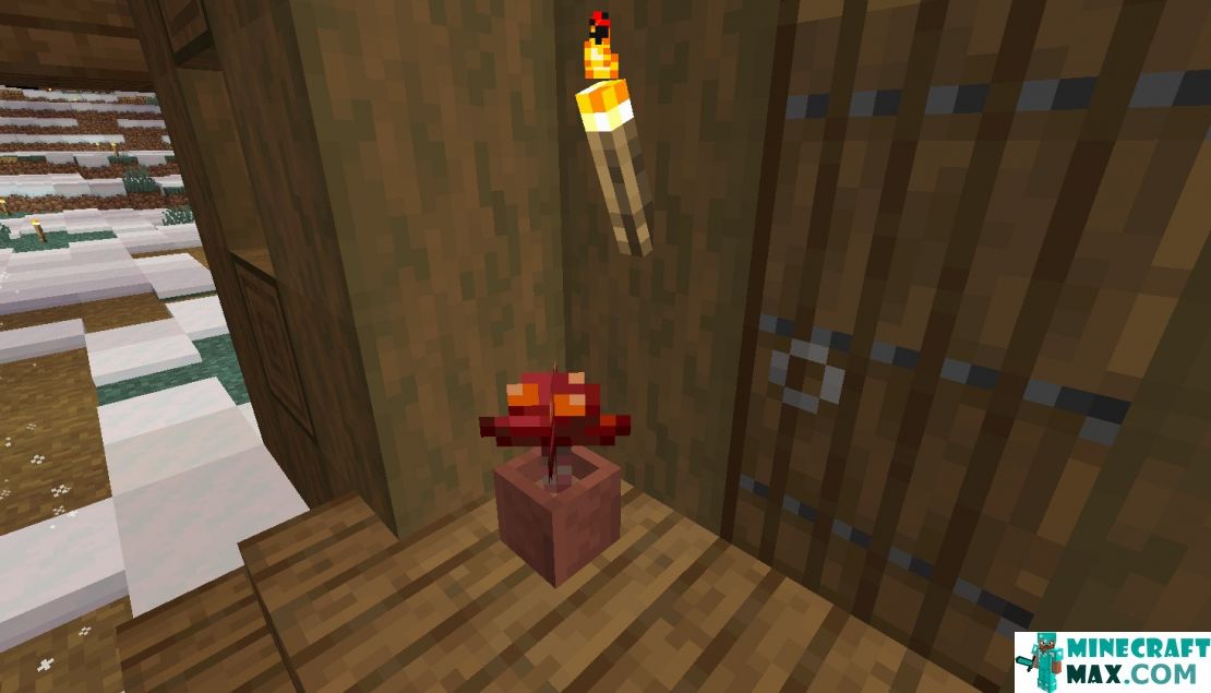 How to make Crimson mushroom in a pot in Minecraft | Screenshot 1