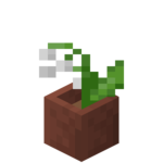 Lily of the valley in a pot in Minecraft