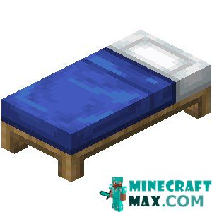 Blue bed in Minecraft