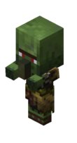 Zombie peasant child in Minecraft