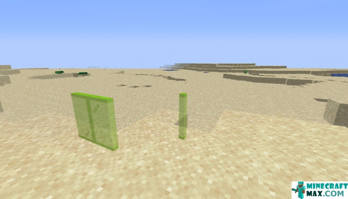 How to make Lime glass panel in Minecraft | Screenshot 2