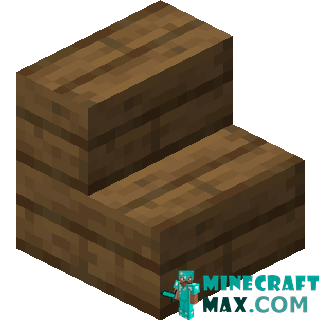 Spruce steps in Minecraft