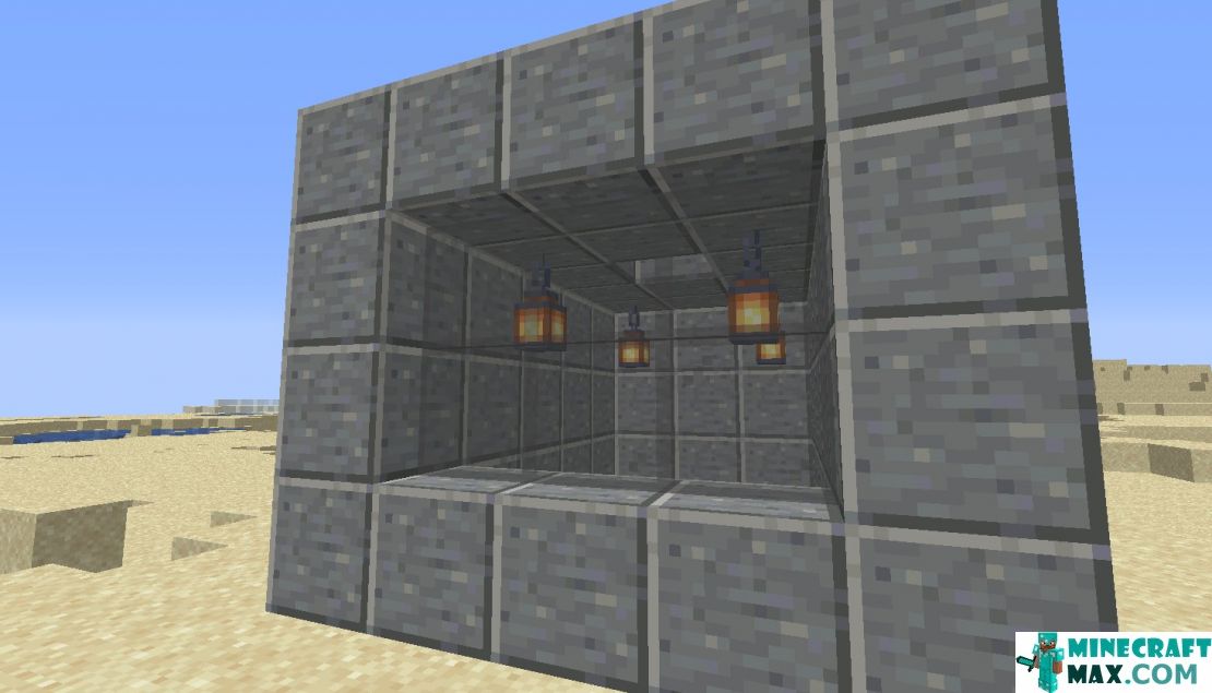 How to make Gray glass panel in Minecraft | Screenshot 1