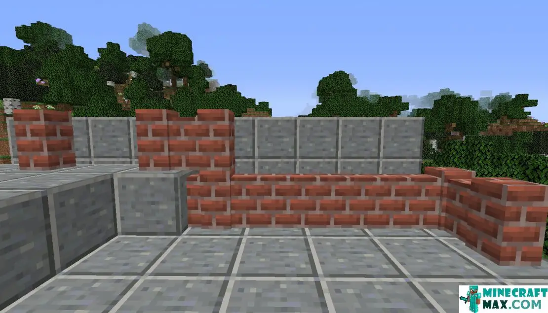 How to make Brick fence in Minecraft | Screenshot 1