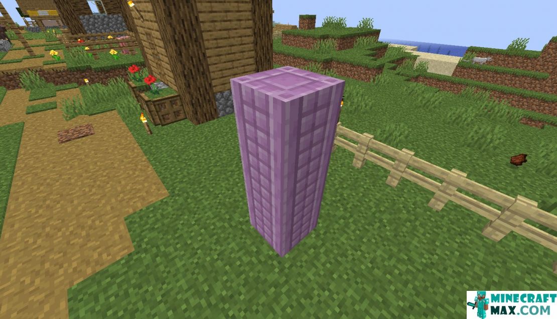 How to make Purple pylon in Minecraft | Screenshot 2