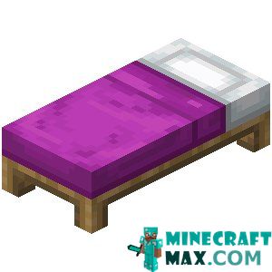 Purple bed in Minecraft