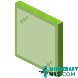 Lime glass panel in Minecraft