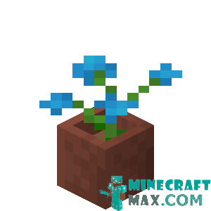 Blue orchid in a pot in Minecraft