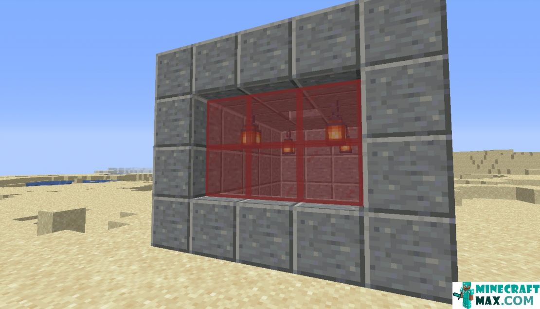 How to make Red glass panel in Minecraft | Screenshot 2