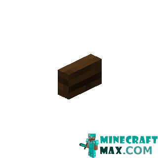 Dark oak button in Minecraft