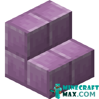 Purple steps in Minecraft