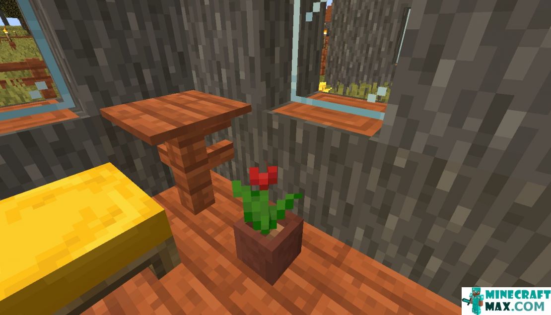 How to make Red tulip in a pot in Minecraft | Screenshot 1