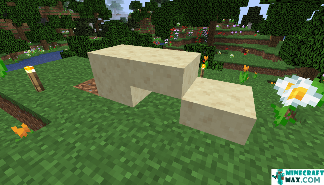 How to make Sawn sandstone slab in Minecraft | Screenshot 1