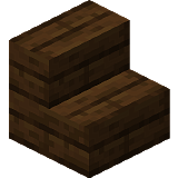 How to craft Dark oak steps in Minecraft