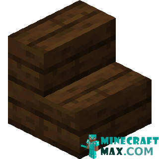 Dark oak steps in Minecraft