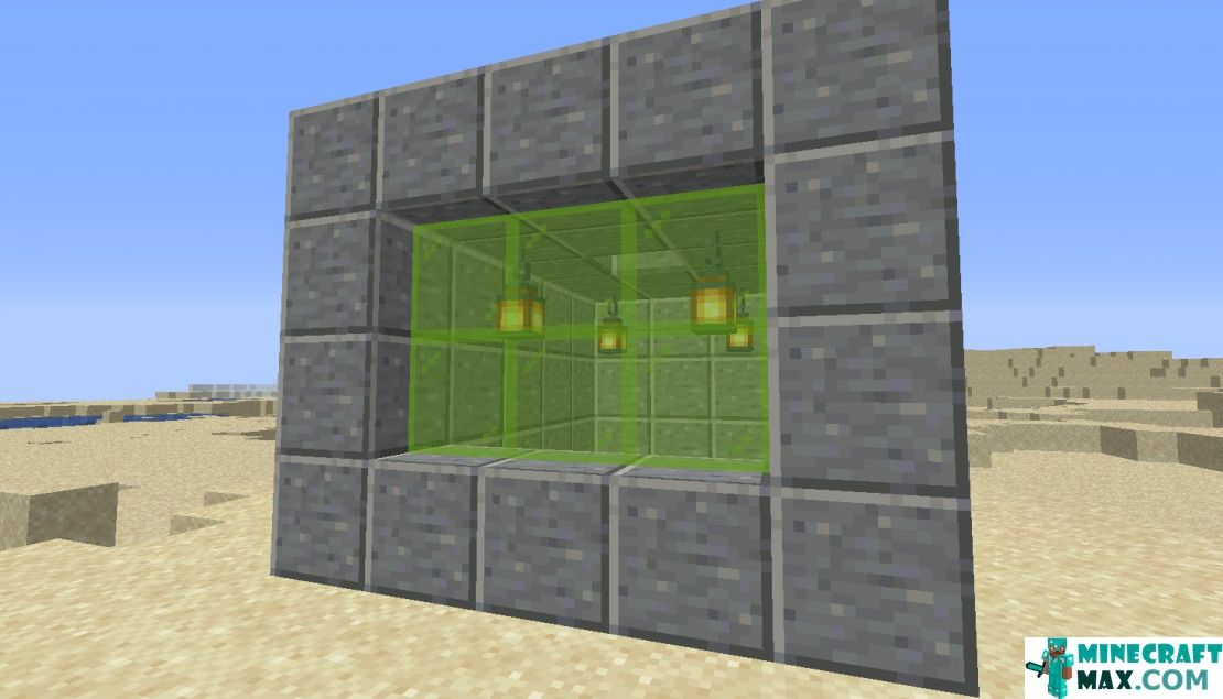 How to make Lime glass panel in Minecraft | Screenshot 1